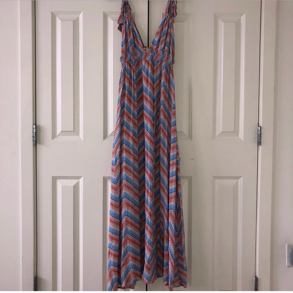 En Creme Flowy Boho Summer Sundress - Picture 3 of 3